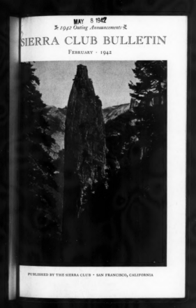 Sierra Club Bulletin 1942 Vol 27 No 1 February thumbnail